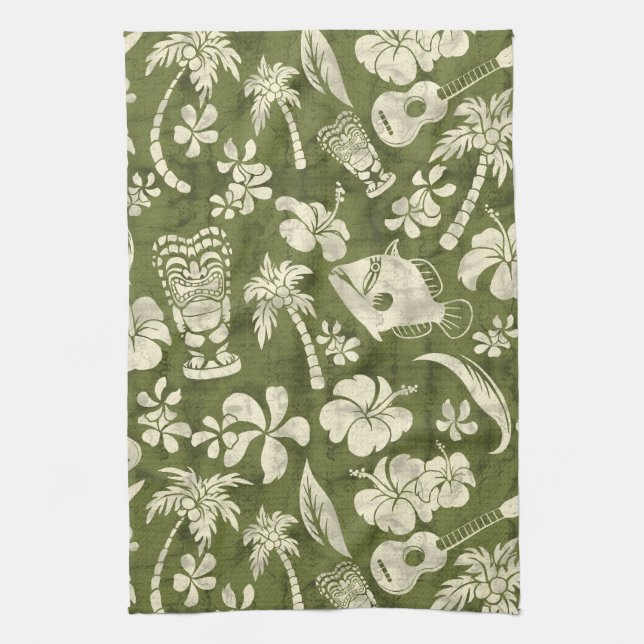 Makapuu Beach Hawaiian Batik Kitchen Towel Kökshandduk (Vertikal)