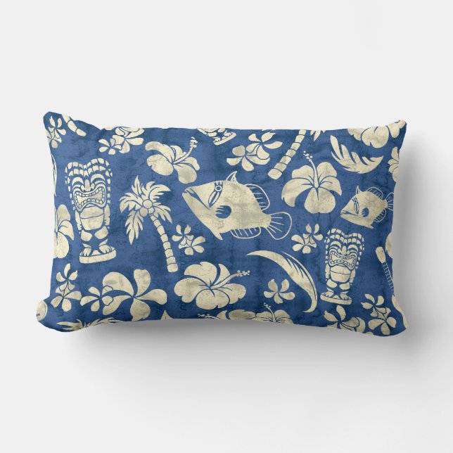 Makapuu Beach Hawaiian Batik Lumbar Pillows Lumbarkudde (Framsida)
