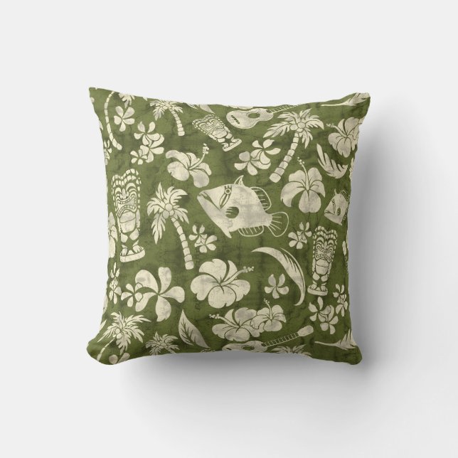 Makapuu Beach Hawaiian Batik Square Pillows Kudde (Framsida)