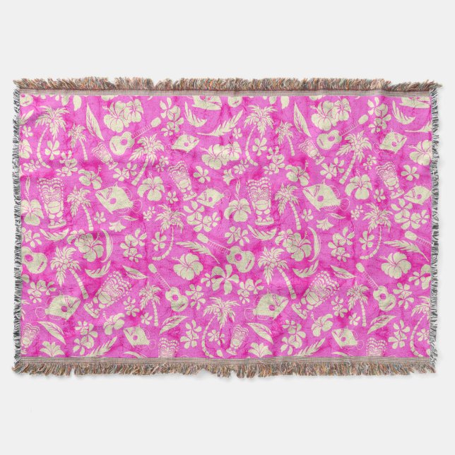 Makapuu Beach Hawaiian Batik Throw Blankets Mysfilt (Framsidan)