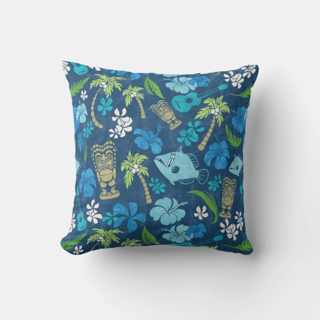 Makapuu Beach Hawaiian Batik - turkos Kudde (Framsida)