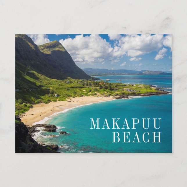 Makapuu Beach Kusten Vykort (Framsida)
