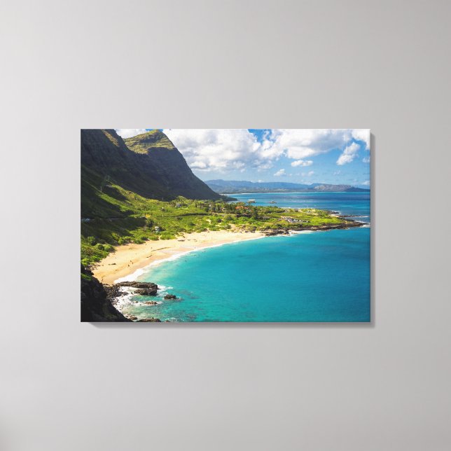 Makapuu Beach kustlinje Canvastryck (Framsida)