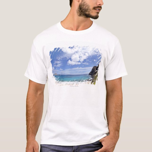 Makapuu strand i Oahu, Hawaii. T-shirt (Framsida)
