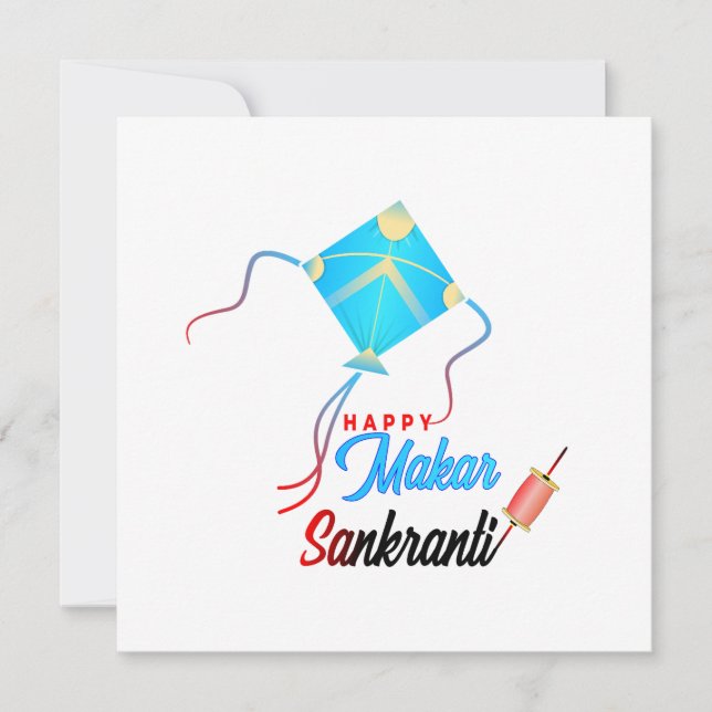 Makar Sankranti Inbjudningar (Framsida)