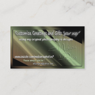 MakaraPhotos grafisk designad visitkort