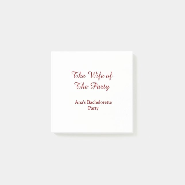 Makarens till festen möhippe namn datum post-it block (Framsida)