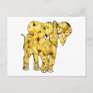 Makaronien Elefant-postkort Vykort