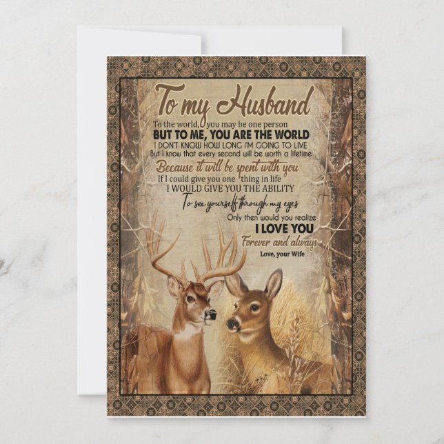 Makarpresent | Brev till min make från fru Inbjudningar (Framsida)