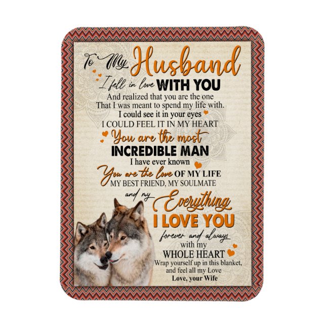 Makarpresent | Brev till min make från fru Magnet (Vertikal)