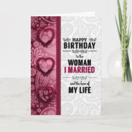 Makas födelsedagskalender Romantisk Rosa Hearts Kort