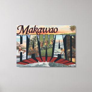 Makawao Hawaii - stora brevplatser Canvastryck