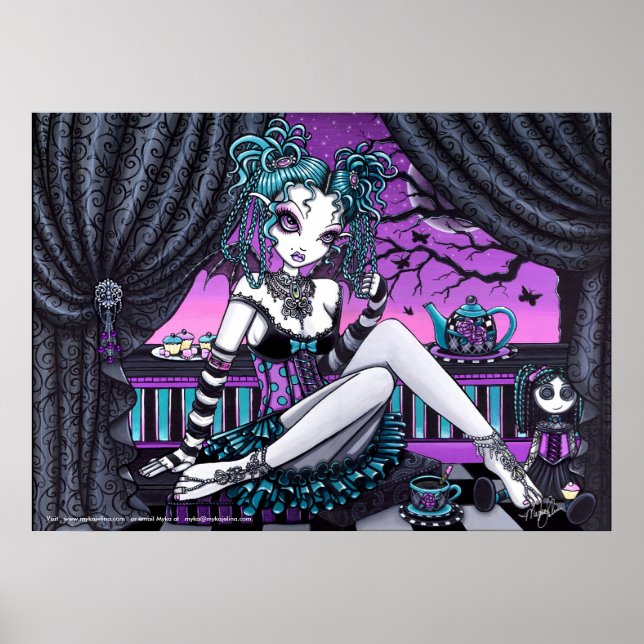 "Makayla" Gothic Fairy Tea Party Poster (Framsidan)