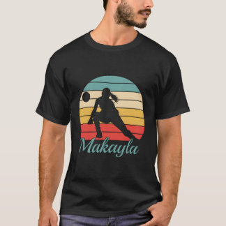 Makayla Namn Personlig Volleyball T Shirt