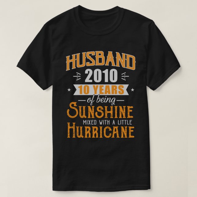 Make 2010 Gift, 10 års Bröllop årsdag T Shirt (Design framsida)