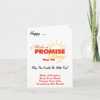 Make A Promise Day Grattkort Kort