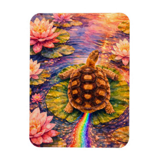 Make a rainbow and follow your bliss turtle magnet