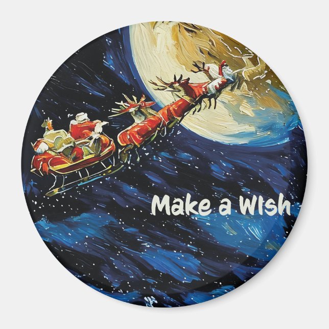Make a Wish magnet, Christmas small gift Magnet (Framsidan)