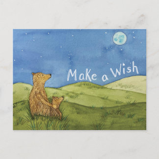 Make A Wish Stargazing Postcard Vykort