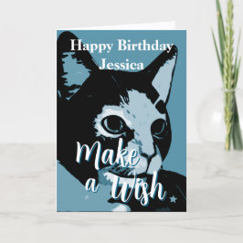 Make A Wsh Cute Artistic Cat Birthday Kort