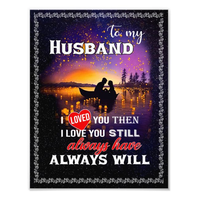 Make Älskare | Till mitt Make älskade jag dig Fototryck (Framsidan)