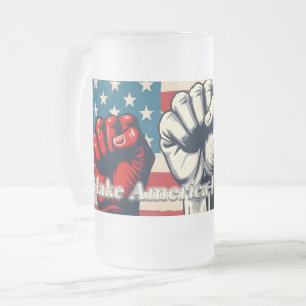 Make America Free Again Konstverk Frostat Ölglas