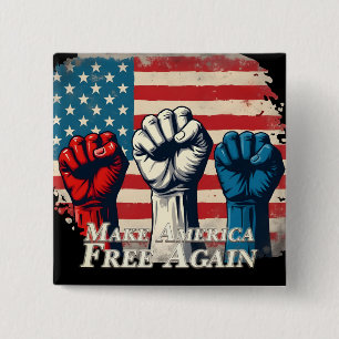 Make America Free Again Konstverk Knapp