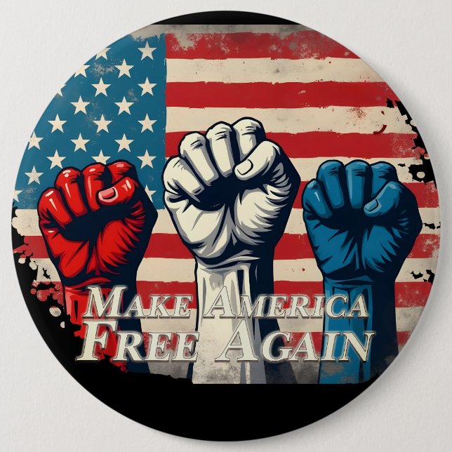 Make America Free Again Konstverk Knapp (Framsida)
