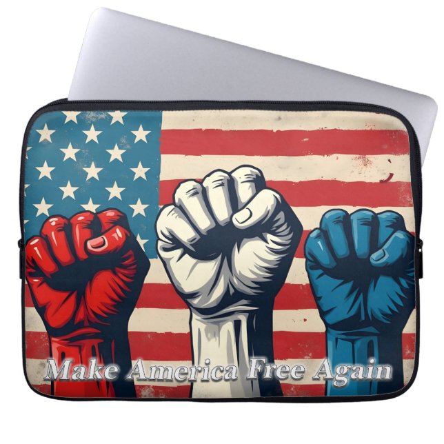 Make America Free Again Konstverk Laptop Fodral (Framsidan)