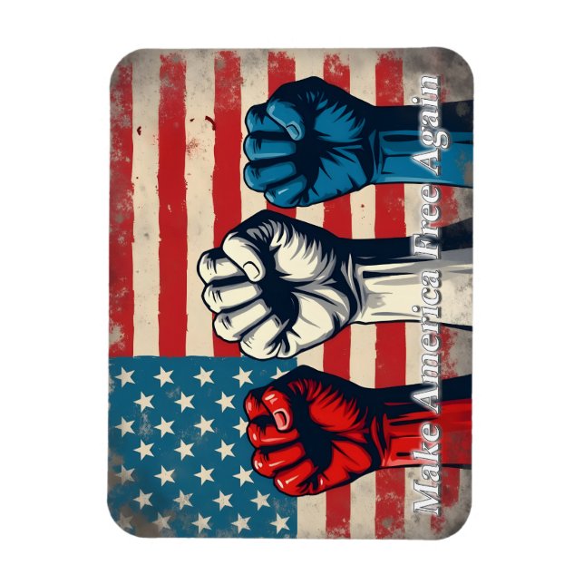 Make America Free Again Konstverk Magnet (Vertikal)