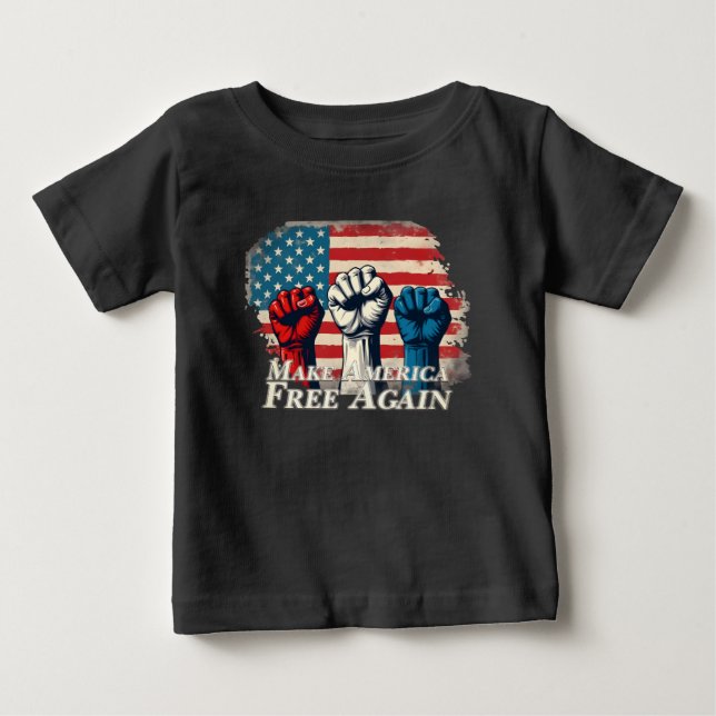Make America Free Again Konstverk T Shirt (Framsida)
