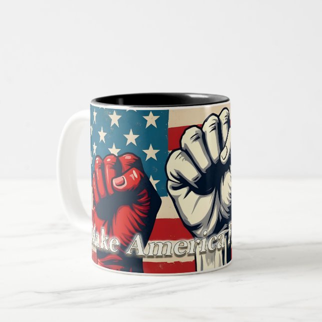 Make America Free Again Konstverk Två-Tonad Mugg (Framsida vänster)
