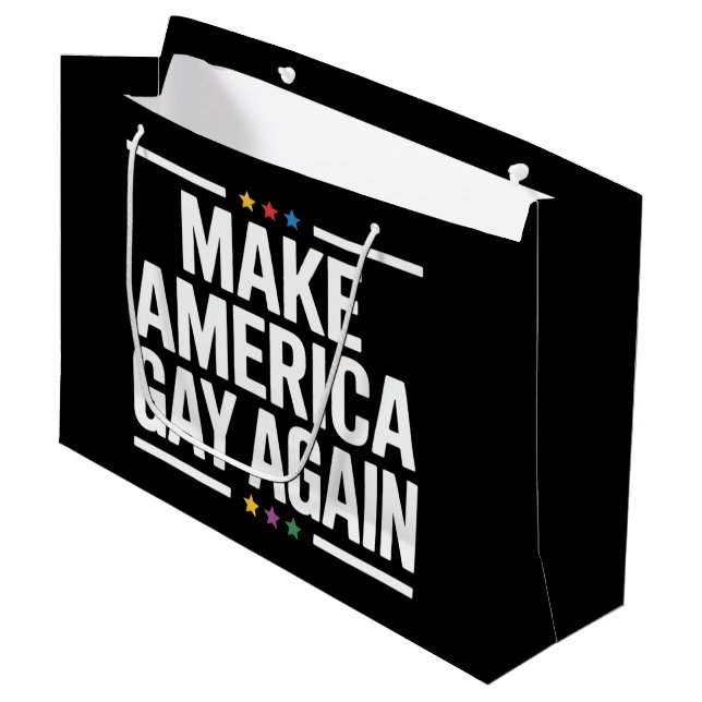 Make America Gay Again Roligt Gay Pride Månad (Framsidan Vinklad)