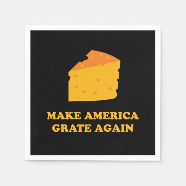 Make America Grate Again Cheese Trump Pappersservett (Framsidan)