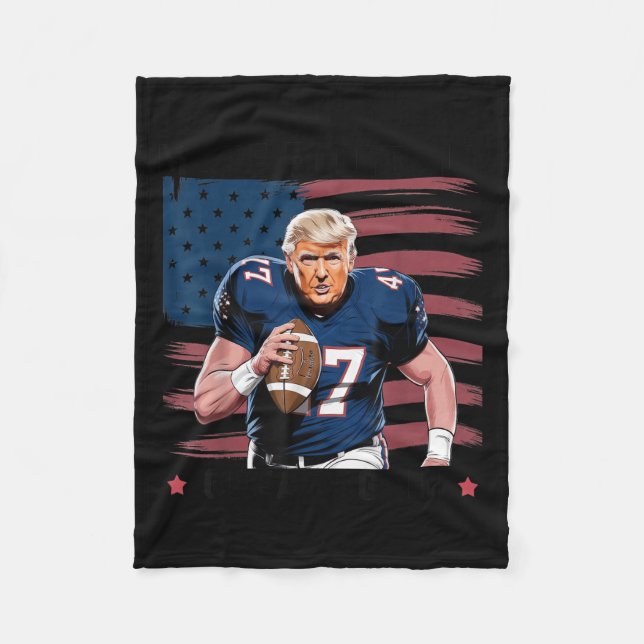 Make American Football Great Again Trump Usa Flag  Fleecefilt (Framsidan)
