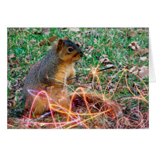 Make-årsdagen Kärlek Squirrel Sparkler Hälsningskort