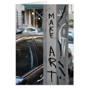 MAKE ART New York Graffiti Street Photography NYC Hälsningskort