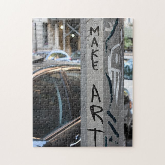 MAKE ART New York Graffiti Street Photography NYC Pussel (Vertikal)