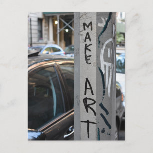 MAKE ART New York Graffiti Street Photography NYC Vykort