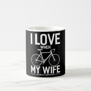 Make Bike Wife, en gåva med roliga citattecken Kaffemugg