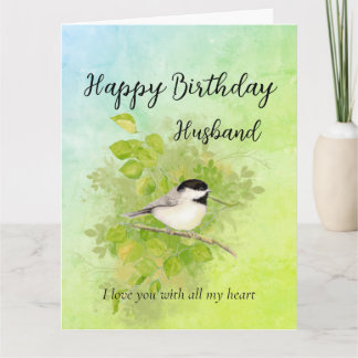 Make Birthday Kärlek my Heart Chickadee Bird Kort