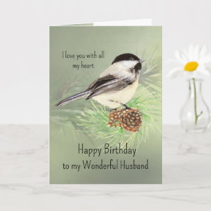 Make Birthday Kärlek my Heart Chickadee Bird Kort