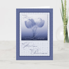 Make Birthday Sentimental Blue Tulips Kort