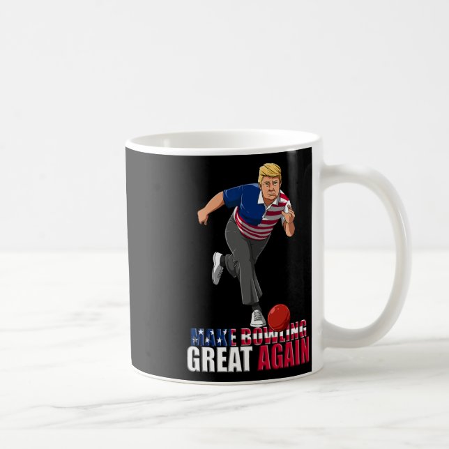 Make Bowling Great Again - Funny Trump Bowling Gif Kaffemugg (Höger)