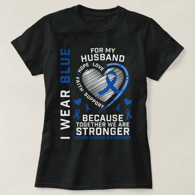 Make Colon Cancer Awareness Products ger frun T Shirt (Design framsida)