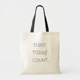 make.current.count. Citat och Shopping bag Tygkasse