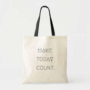 make.current.count. Citat och Shopping bag Tygkasse