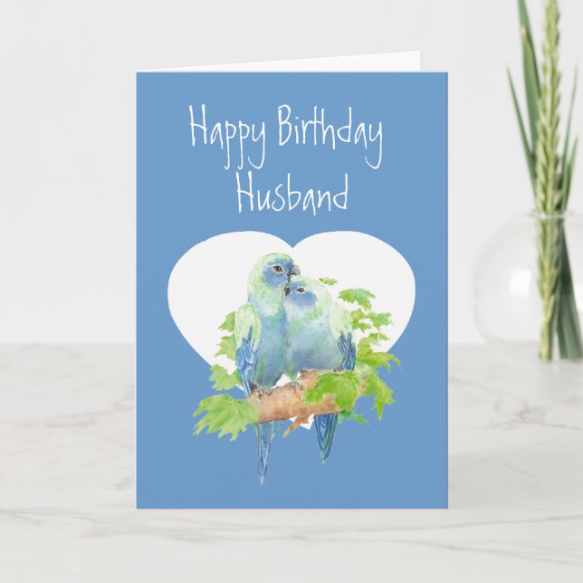 Make, Cute Romantic Parrots, Birds Kort (Framsida)