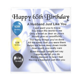 Make Dikt - 65ens födelsedag Anteckningsblock