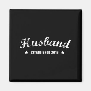 Make Est 2019 Vintage Bröllopsdesign Magnet